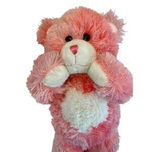 Build a Bear PINK Magnetic Hands Hug Kiss Heart Soft Fluffy 16 in Retired 2007